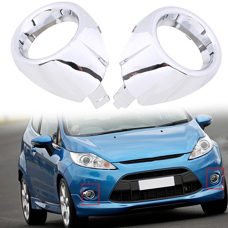 Króm Autó Első Lökhárító Ködlámpa Díszkeret Fedél Körbefogó Keretek Külső Dekoráció Módosítási Kiegészítők Ford Fiesta 2008-2012-hez