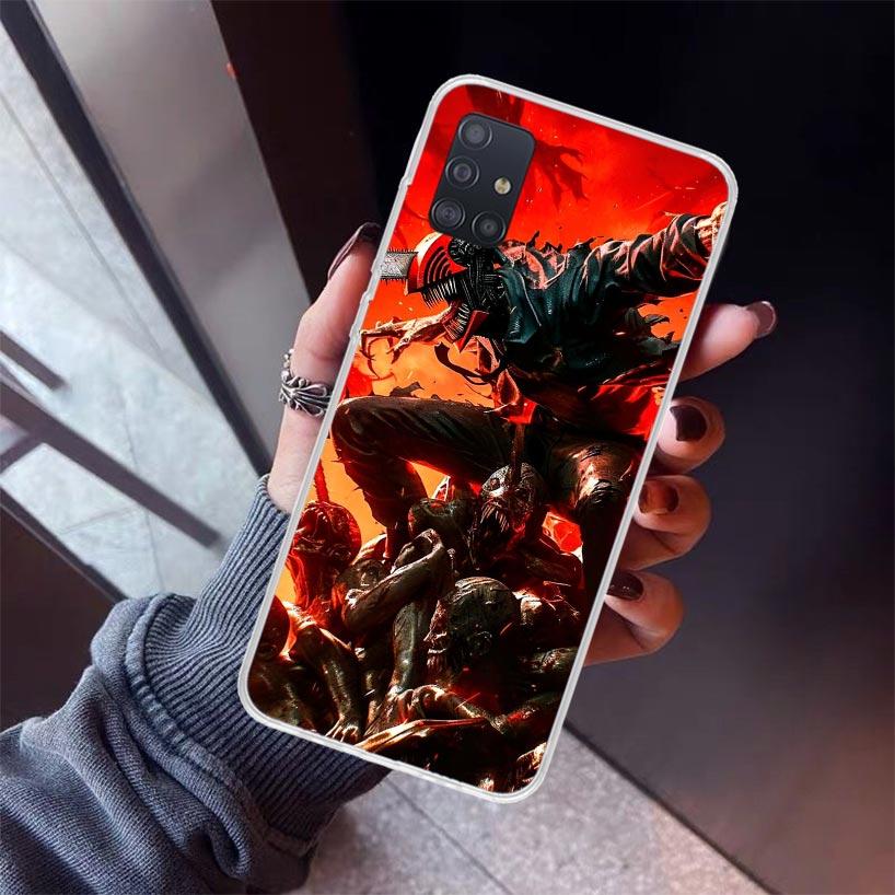 C-Chainsaw Mans Denji Phone Case For Samsung Galaxy A12 A52S A42 A32 A22 A51 A50 Note 20 Ultra 10 S10 Plus A71 A70 A31 A30 A10S