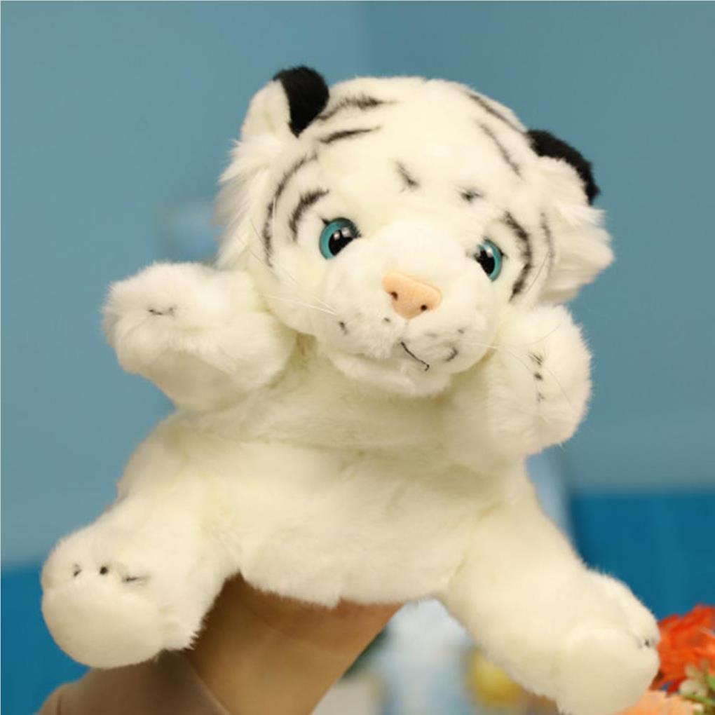 Tiger Hand Puppet Kids Plush Playthings Interesting Stuffed Animals Toys Plush Toy Birthday Gift Story Telling Decoration