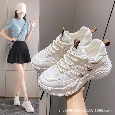 Internet Celebrity Dad Shoes Women Spring and Autumn New Fashion Mesh Casual Shoes Lightweight Platform Student Trend Sports Shoes