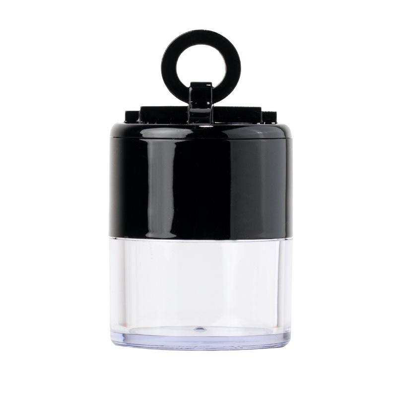 Portable Refillable Powder Compact with Mesh for Setting, Blush, and Talcum