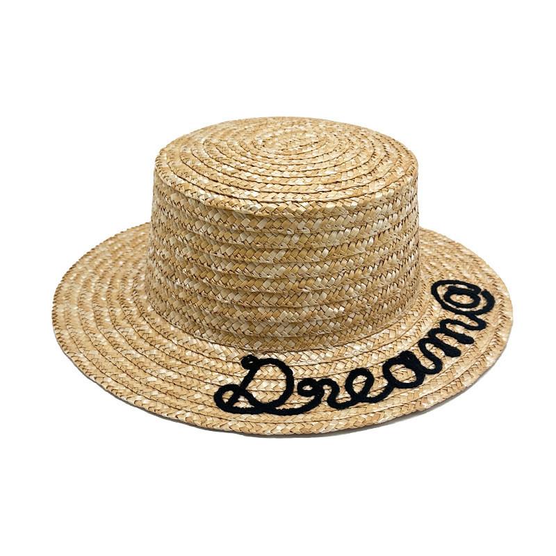 Traditional Straw Hat With Wide Brim And Bow For Summer Outdoor Sun Protection