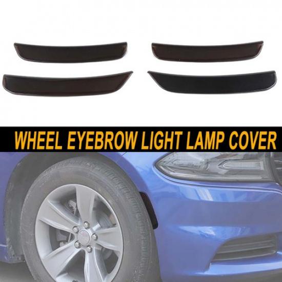Smoked Wheel Eyebrow Light Lamp Cover Trim For Dodge Charger 2015+ Accessories