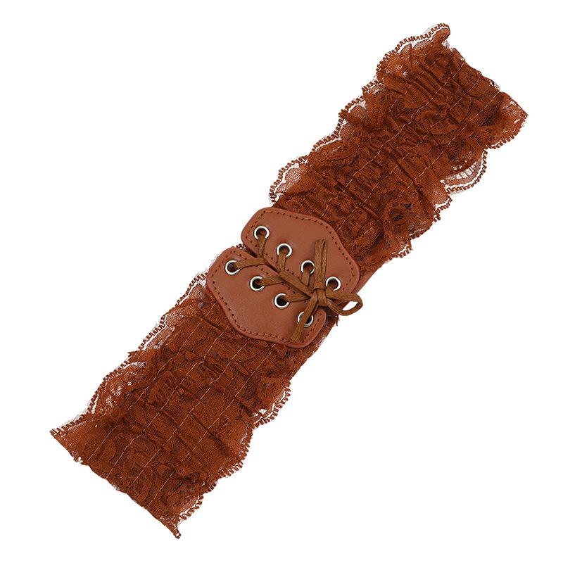 

New Women s Belt Lace Waist Belt Elastic Adjustable Waistband Wide Stretch Cummerbunds Female Shirt Dress Corset Belts 70cm