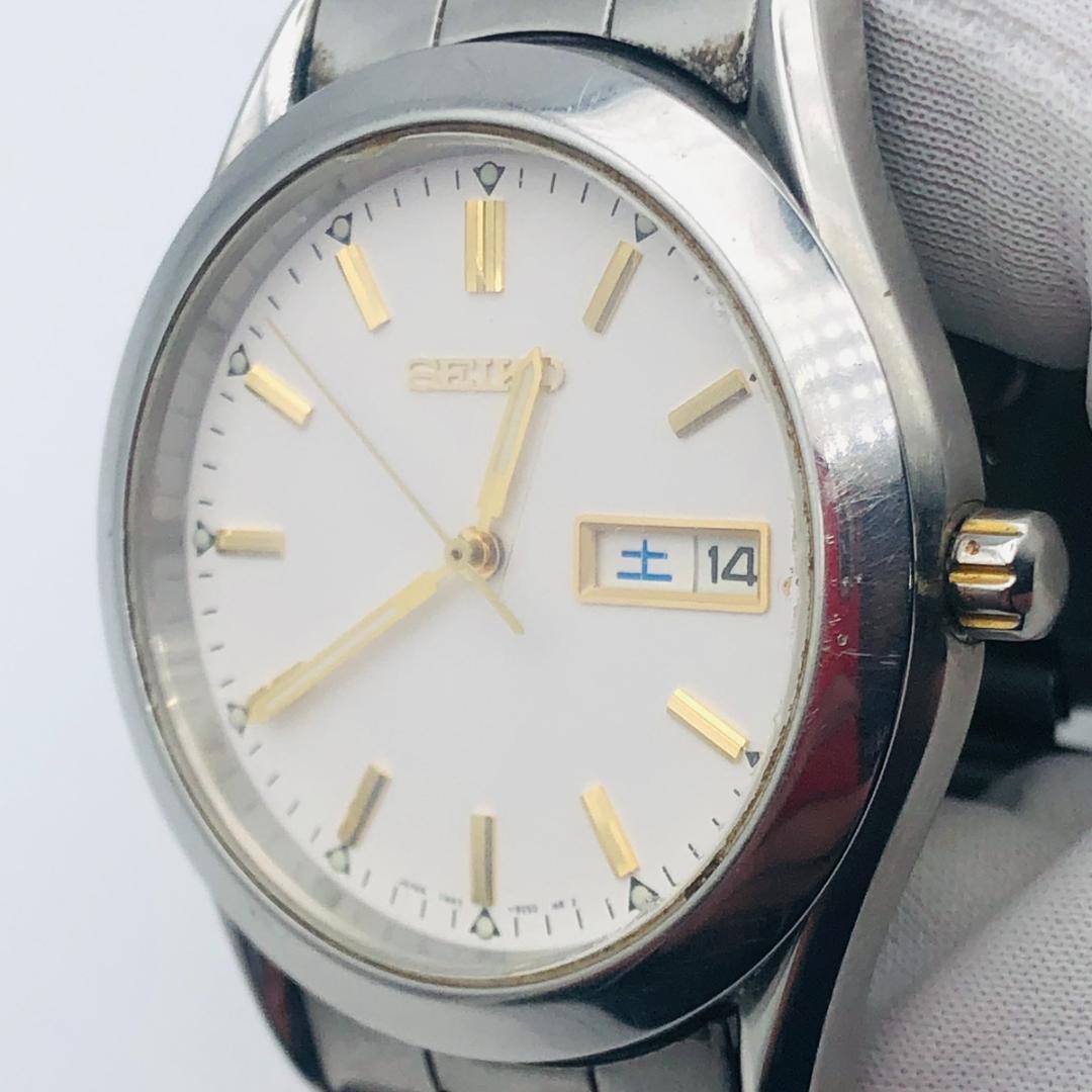 

[Б/У] Заменена батарейка SEIKO 7N43-9080 День Дата Белый циферблат