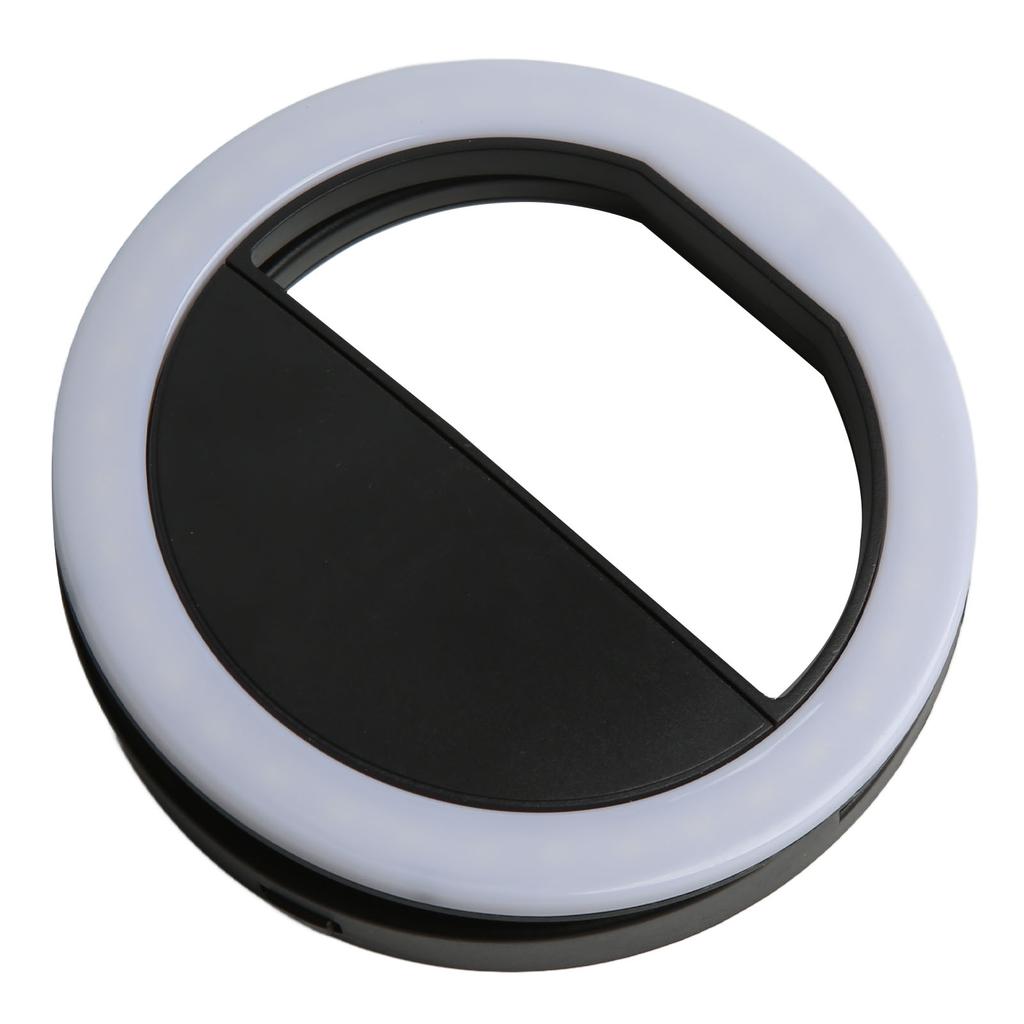 Selfie Ring Light 360 Degrees Lighting Soft Glareless Light 0.4in Thick Clamp Widely Used Mini Ring Light for Live