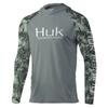 HUK Mens Long Sleeve Hooded Fishing Shirt UPF50 Breathable Quick Dry Clothing