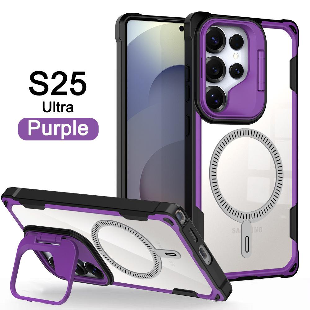 Oracle Bone Shield Model Is Suitable for Samsung S25ultra Mobile Case S24PLUS Lens Stand N52 Magnetic Absorption Anti Fall