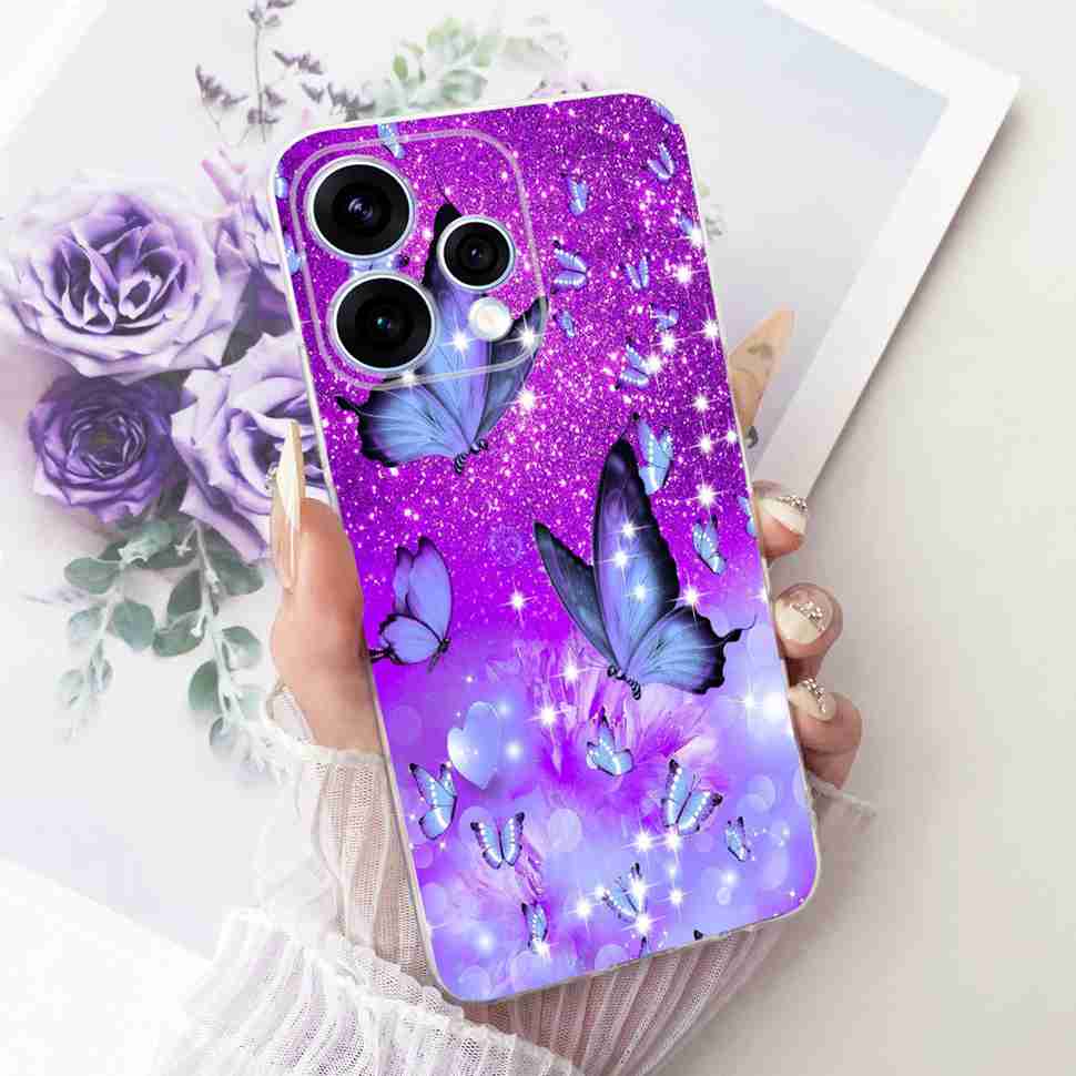 Para Oppo Reno15 5G Funda Flor Colorida Silicona Suave Cubierta Trasera Para Oppo Reno15 Reno 15 5G CPH2825 Carcasa de Teléfono Fundas