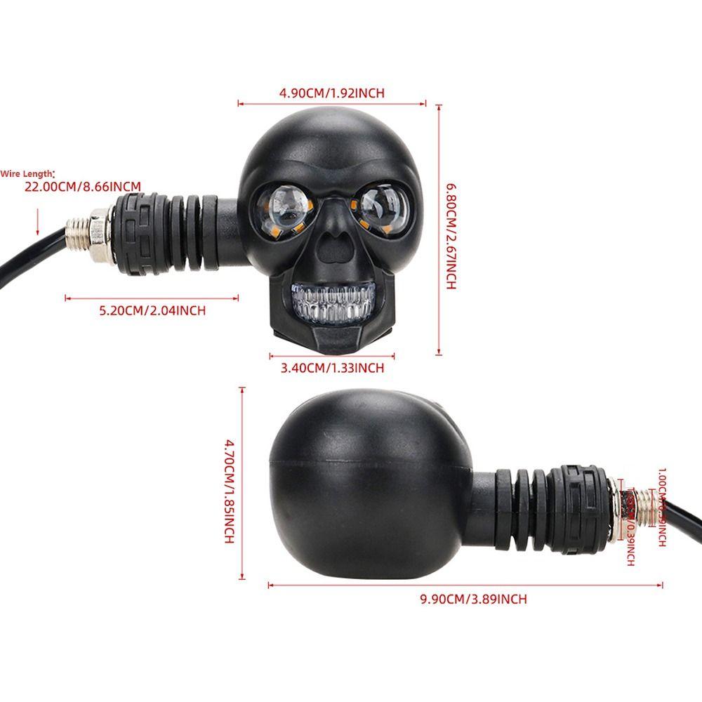 2Pcs DC 12V Motorcycle Turn Signal Lights Universal Fit Motorcycle Indicator Lamp Scooter Use