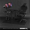 Bauhutte Desk and Chair Mat, Extra Large, Gaming Carpet (160 x 130 cm, 1.5mm Thick), Black, BCM-160BK