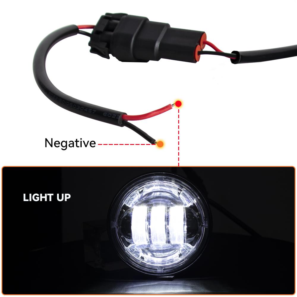 For Harley Motorcycle Light DRL Davidson Electra Glide Softail Fat Boy Touring 30W Waterproof Lights 4.5 Inch Fog Lamps