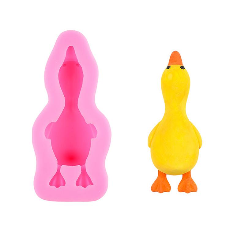 3D Cute Duck Form Silicone Mold Diy Scented Candle Plaster Soap Polymer Clay Resin Mould Handmade Baking Chocolate Cake Mold