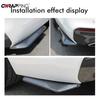 2pcs Universal Car Rear Bumper Lip Diffuser Splitter Spoiler Scratch Protector Black Carbon Fiber Rear Lip Wrap Angle Splitters