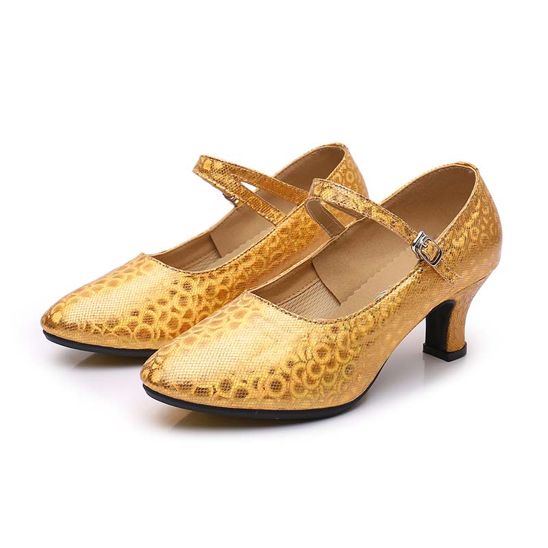 Flickor Ballroom Latin Tango Modern Dans Skor Closed Toe Sandaler Indoor Dans Skor Damskor