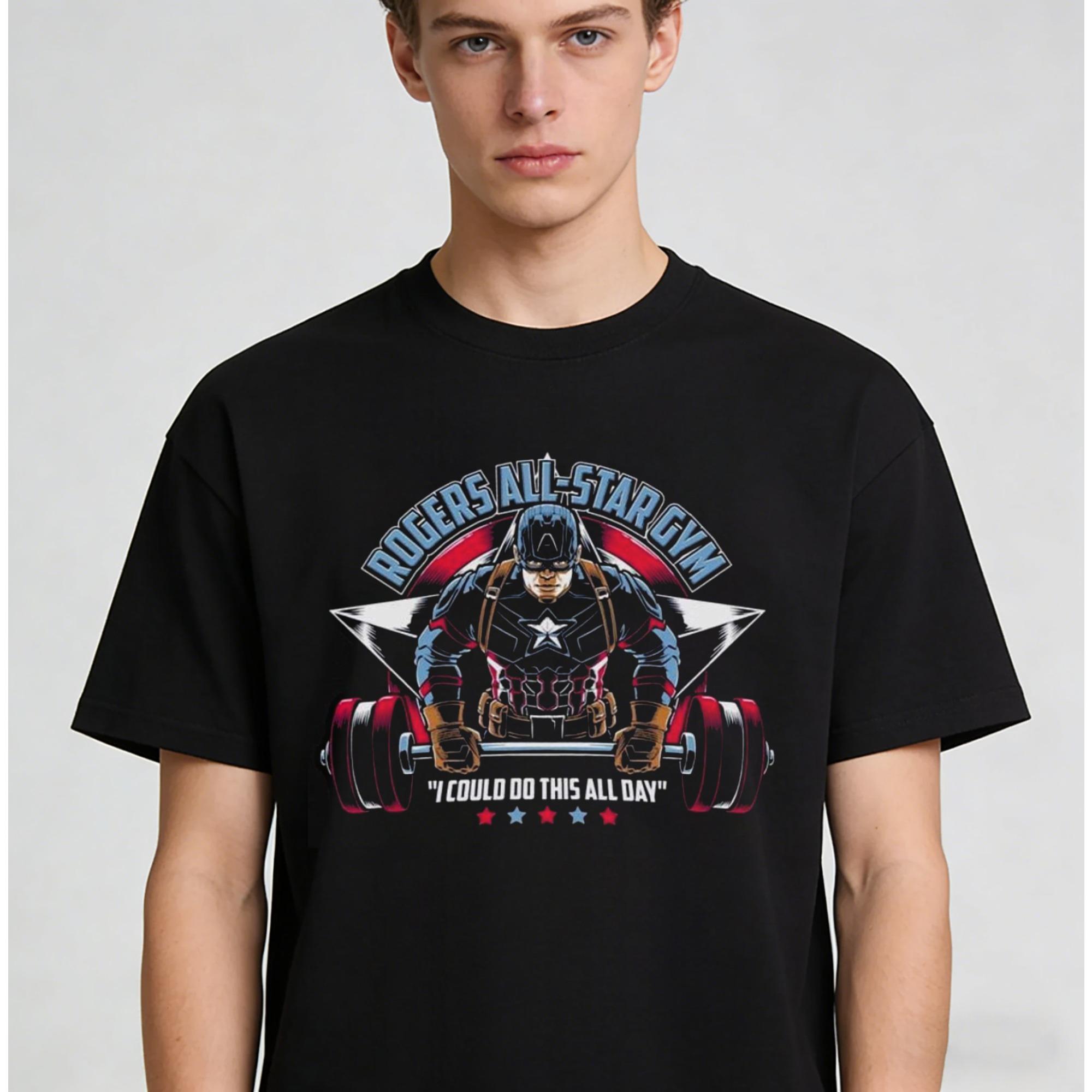 

Rogers Gym Workout Funny Avengers Tshirt ONeck Sweatshirt for Men Women Prue Cotton Oversize Tshirt Men Clothing Harajuku Top S