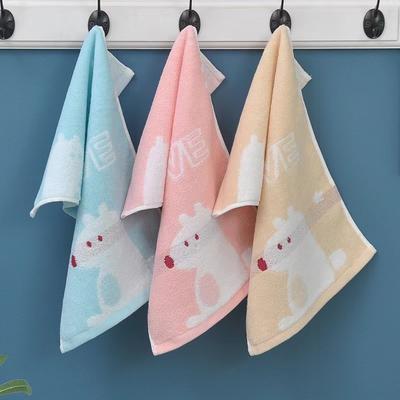 Children's Towel Jacquard Absorbent Thick Pure Cotton Baby Washcloth Cute Card for Kindergarten