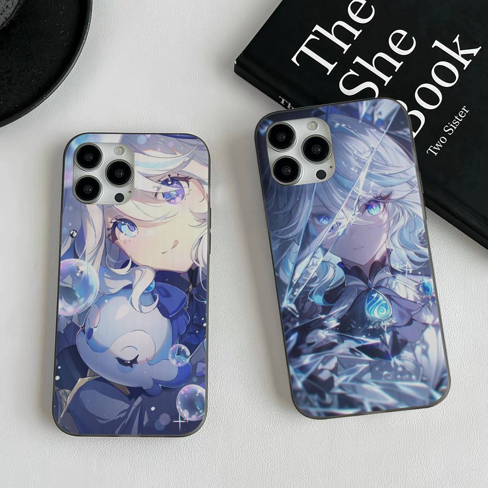 Genshin Impact Furina Phone Case For iPhone 17 16 15 14 Plus 11 12 13 Pro Max Shockproof Protection Soft Back Cover