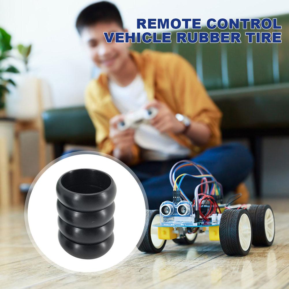 4pcs Wheel Tires Tyre Upgrade Parts 25mm Rubber Wheel Tyre Replacement RC Car Wheel Tires Accessories for  1/28 K969 K989