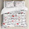 Colorful Butterfly Heart-Shaped 3pcs Bedding Set For Bedroom Double Bed Home Textile Duvet Cover Quilt Cover Pillowcase