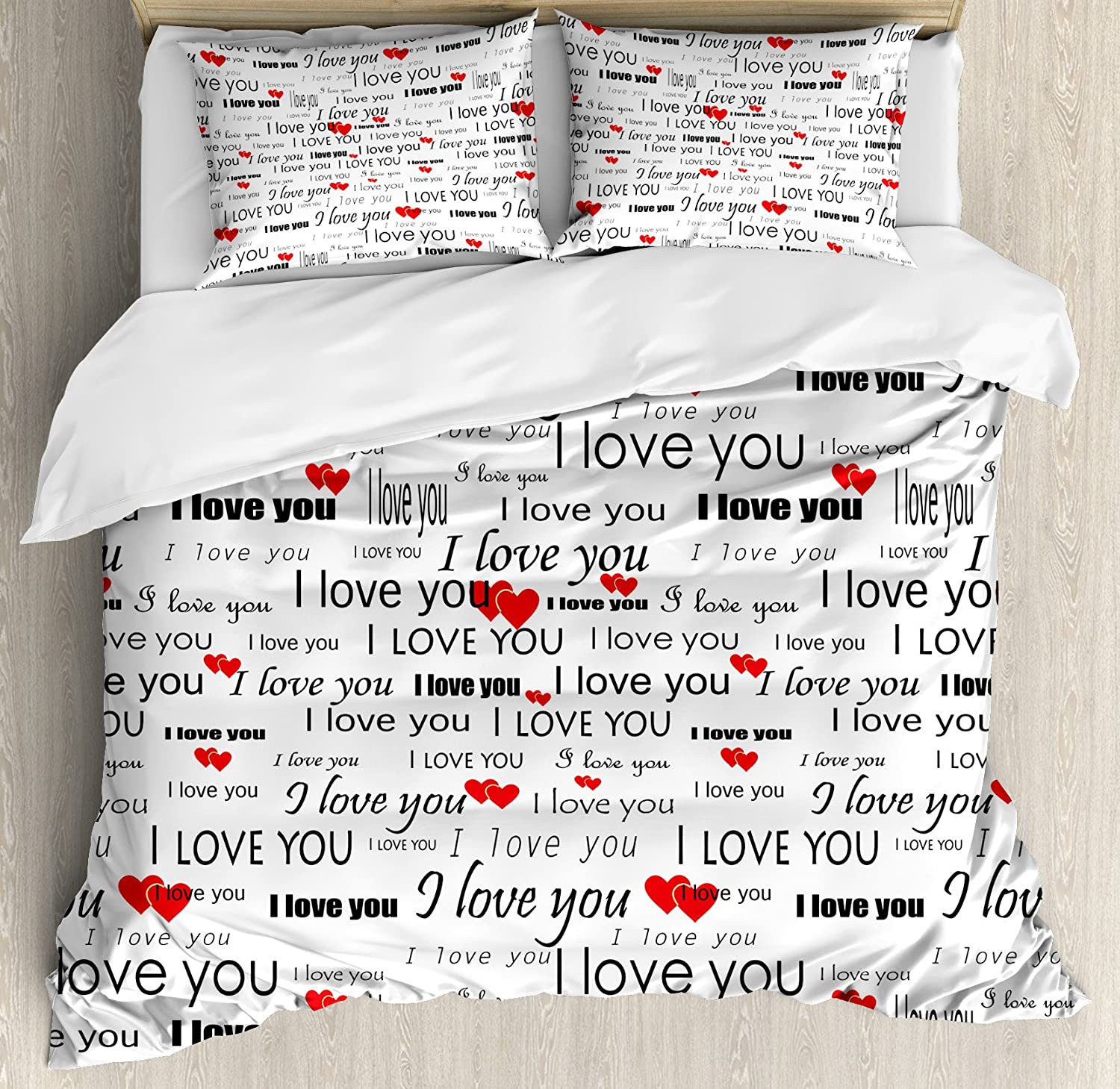 

Comforter Llama Bedding Set Cute Llama With Candy Cane Hearts Fun Pat 3Pcs Bed Set Pillow Case Comforter Comforter (quilt)-EU Single(135*200cm)3pcs