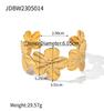 Jieding European & American Style Women's Stainless Steel Zircon Bracelet, Real Gold Plated. 