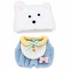 G Triger Plush Doll Clothes 10cm 2-Piece Set Polar Bear Hat and Pastel Blue Salopette Overalls Outfit for Mascot Plushies