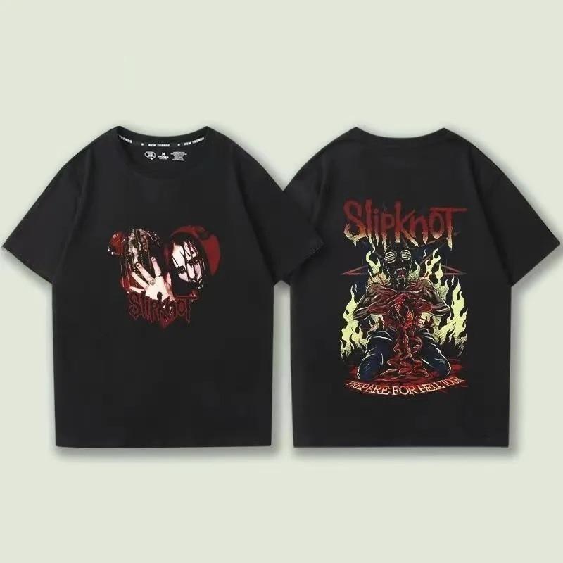 

Футболка унисекс Slipknots Heavy Unisextal Band с принтом хлопчатобумажная футболка с музыкальной графикой Harajuku Streetwear Футболки большого размера Футболка унисекс XL