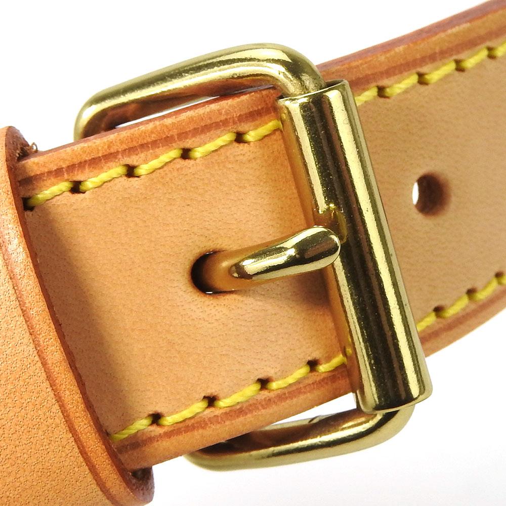 Used LOUIS VUITTON Shoulder Strap Nume Leather Beige Beige Bandouliere for Keepall