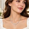 Closely Set Rhinestone Full Rhinestone Necklace Lightweight Minimalist Necklace  Wear