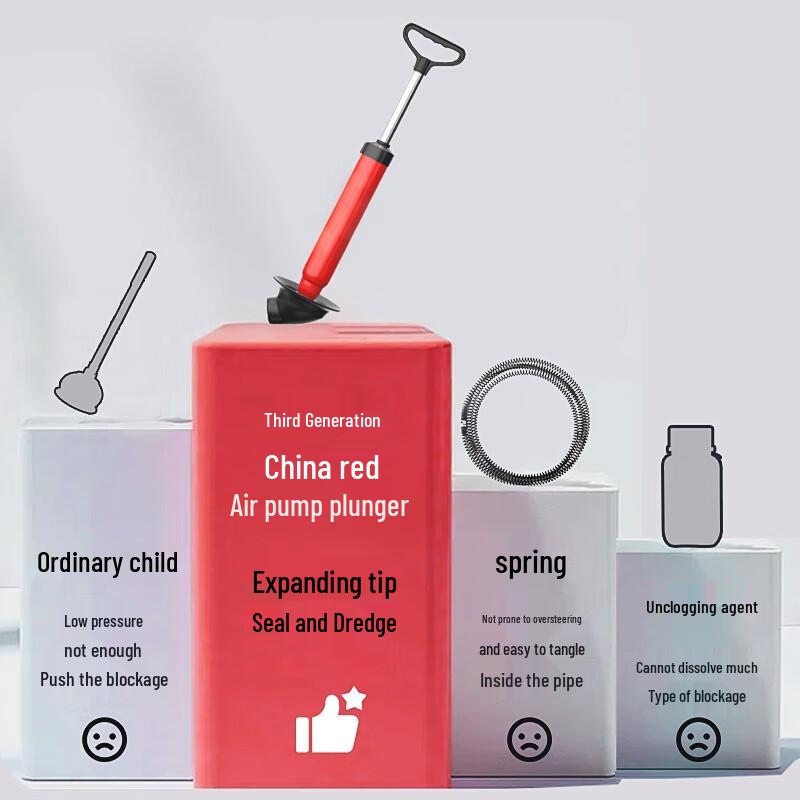Manual Toilet and Drain Plunger