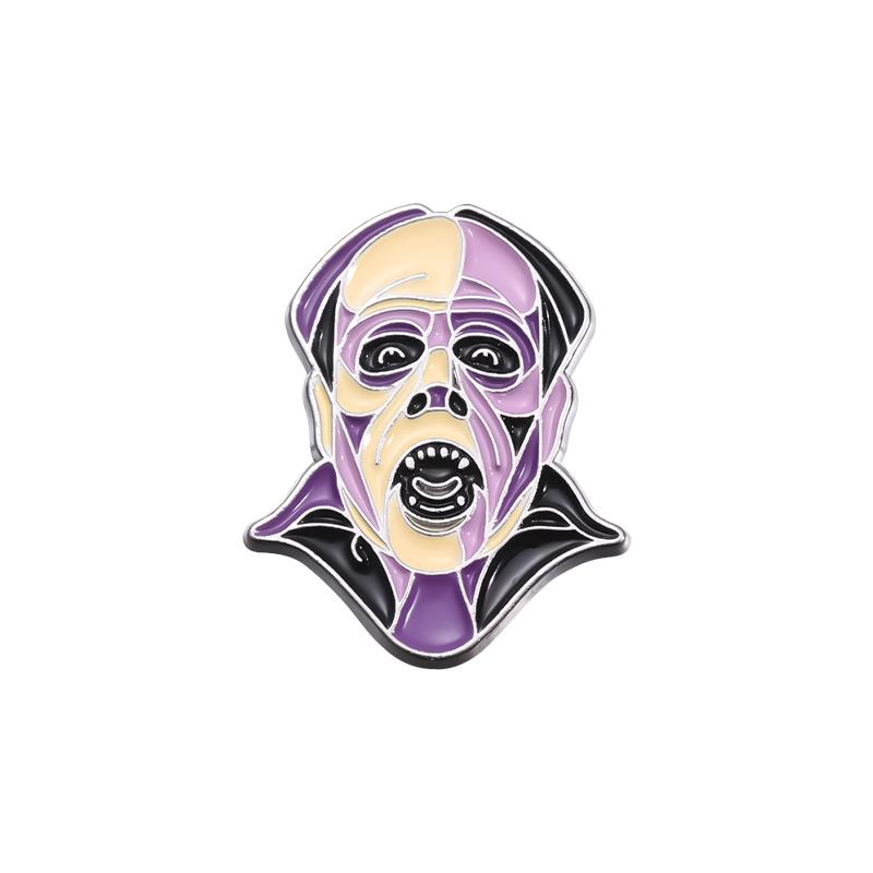 Cartoon Character Enamel Pins Custom Scary Skeleton Brooches Lapel Badges Cartoon Animal Jewelry Gift for Friends