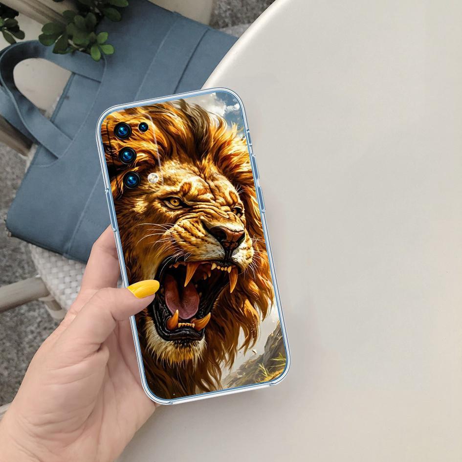 

FM3 Animal Wolf Tiger lion Soft Shell Transparent Phone Case for Motorola Moto G7 G8 G9 G84 G85 G73 G24 G15 Z2 Play Power Plus Motorola Moto G9 Power