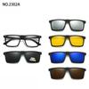 5 Lenes Magnet Clip Sunglasses Square Men Polarized Gray  Frame Custom Prescription Women Myopia Glasses
