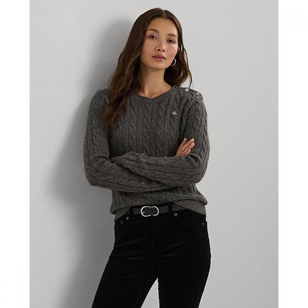 

Lauren Ralph Lauren Wool Cashmere Button Trim Sweater Wmlrswes6820693020 M