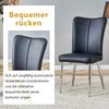 2 Black Modern Dining Chairs, 89 Cm High, PU, Silver-Colored Metal Legs, Available In Multiple Colors, Suitable for Office, Restaurant, Etc.