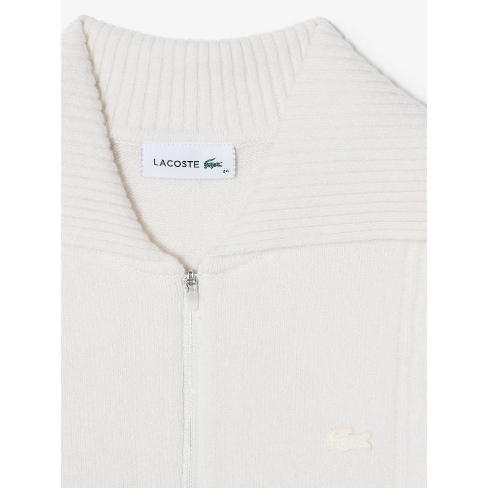 LacoSte Women S Short Sleeve Zip Up Cardigan Af800e 54n 70v q2nAf800e 54n70v