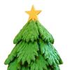 1 Set Christmas Tree Coasters Plastic Heat Insulation Trivets with Star Stirring Stick Table Protector Decorative Coasters for Hot Dishes Drinks