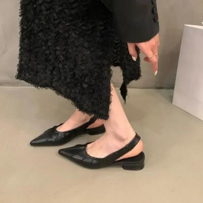 Chaussures Élégantes pour Femmes 2025 Vente Chaude Escarpins Sandales pour Femmes Mode Manchette Bureau et Carrière Nouveaux Grande Taille Bout Pointu Escarpins Peu Profonds