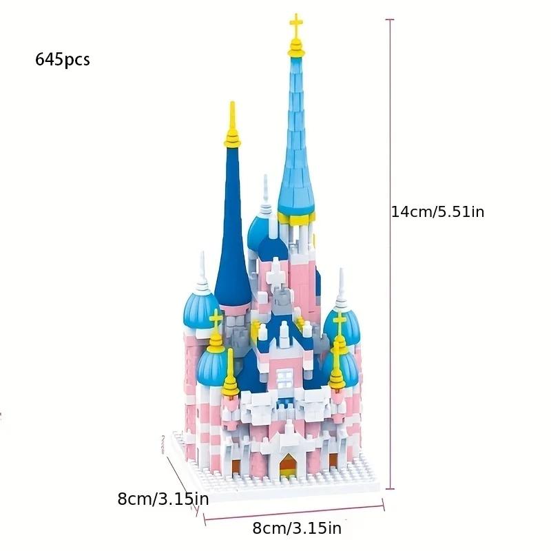 Dětská série Hrad snů Puzzle bloky vysoké obtížnosti Hračky z malých dílků pro kluky a holky jako dárky k narozeninám