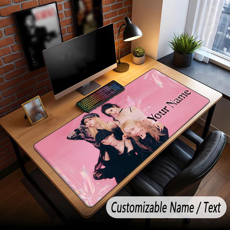 Custom Name Extended Mouse Pad,aespa Gaming Desk Mat For Home Office Desktop Decor