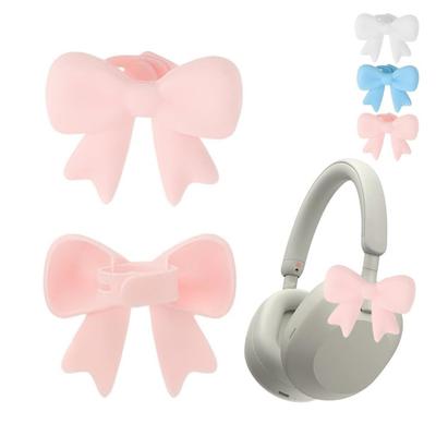Yousheng 3D Bows Decor for Headphone Cute Bow Coquettish Headphone Clip Attachment Accessories Earphone Decoration for Women
