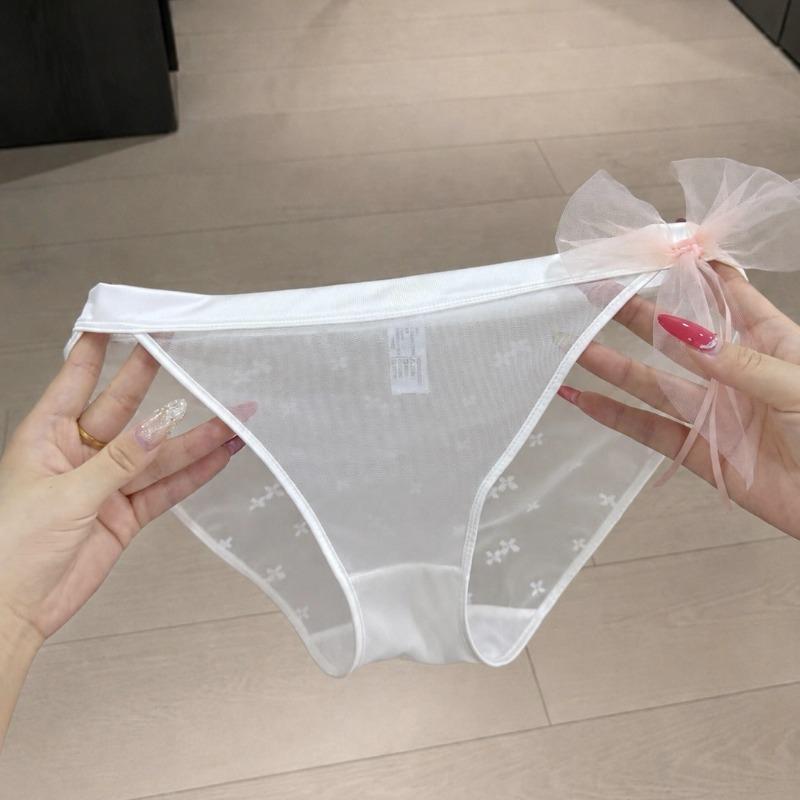 Female Summer Thin New Sexy Lace Mesh Low Waist Triangle Briefs