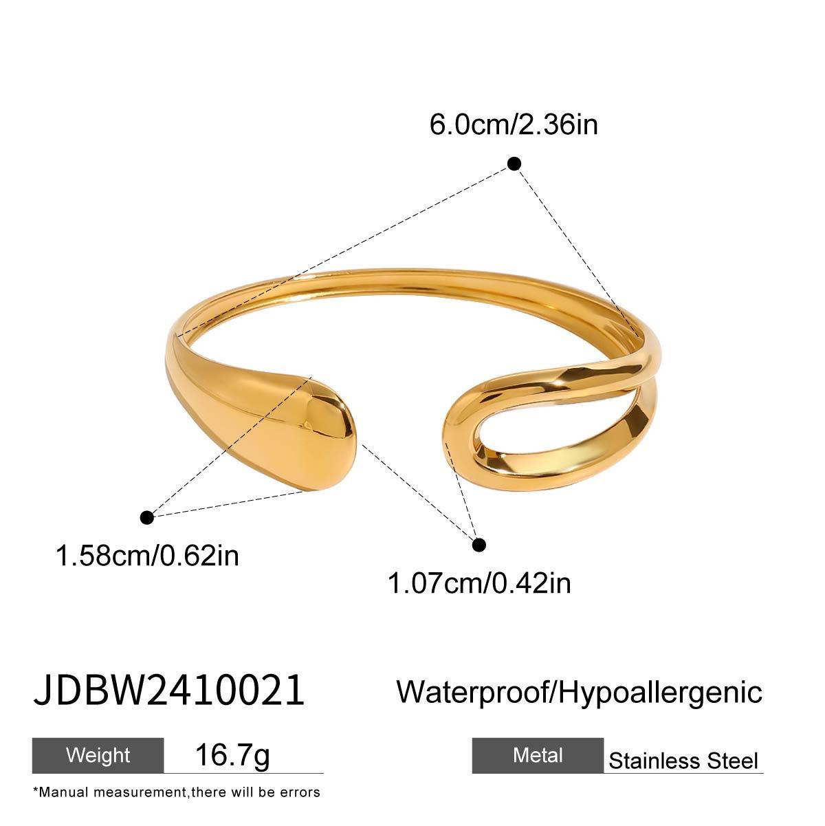 Jiedin gold titanium steel bracelet does not fade jewelry open bracelet stainless steel jewelry