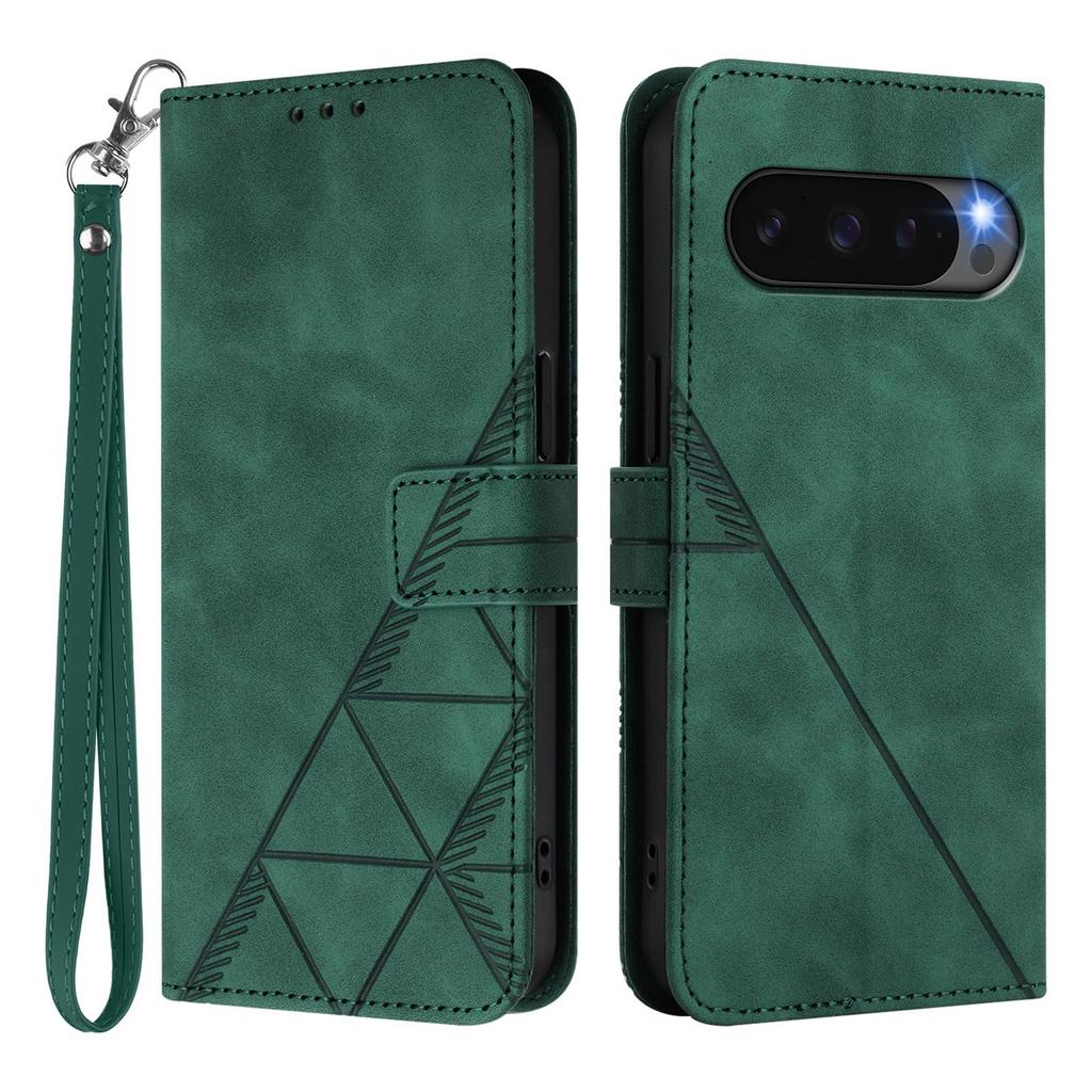 For Google Pixel 10 Pro/10/9 Pro/9 Leather Case with Hand Strap Wallet Stand Phone Cover