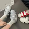 Velcro Large-head Low-top Women's Shoes, Thick-soled Height-increasing Casual Single Shoes
