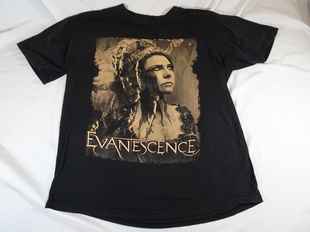 

Hot Popular Evanescence Band Black T-Shirt Cotton Unisex Unisex T-Shirt M