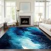 Diamond Velvet Dot Plush Base Blue Abstract Pattern Rug Living Room Bedroom Balcony Machine Washable Indoor Outdoor Carpet