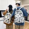 Schoolbag Casual Backpack Female Versatile Star Printed Student School Bag Female Couple Commuter Travel Backpack