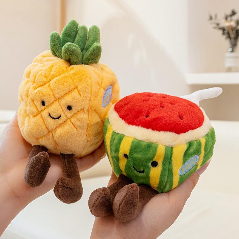 Ecological Fruit Pineapple Durian Watermelon Plush Toy Wedding Event Throw Gift Strawberry Table Companion